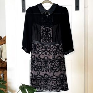 Karen Millen black dress with tons of details!